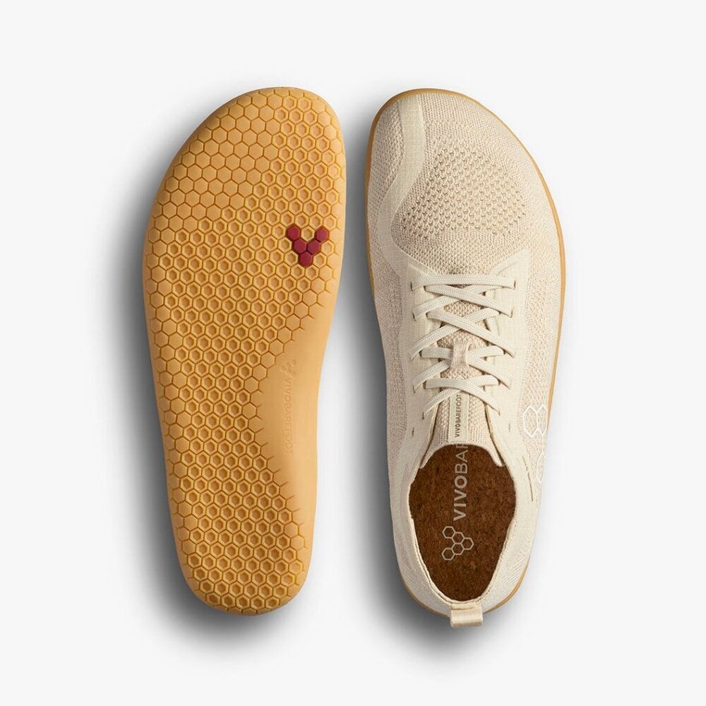 NEW VivoBarefoot Primus Lite Knit Mens sz 9 Coconut tan $170 gym sneaker shoe